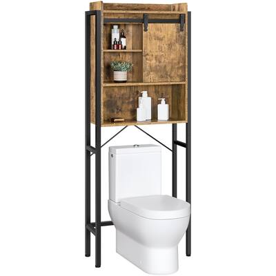 Yaheetech Industrial Over-The-Toilet Storage Cabinet with Open Shelves