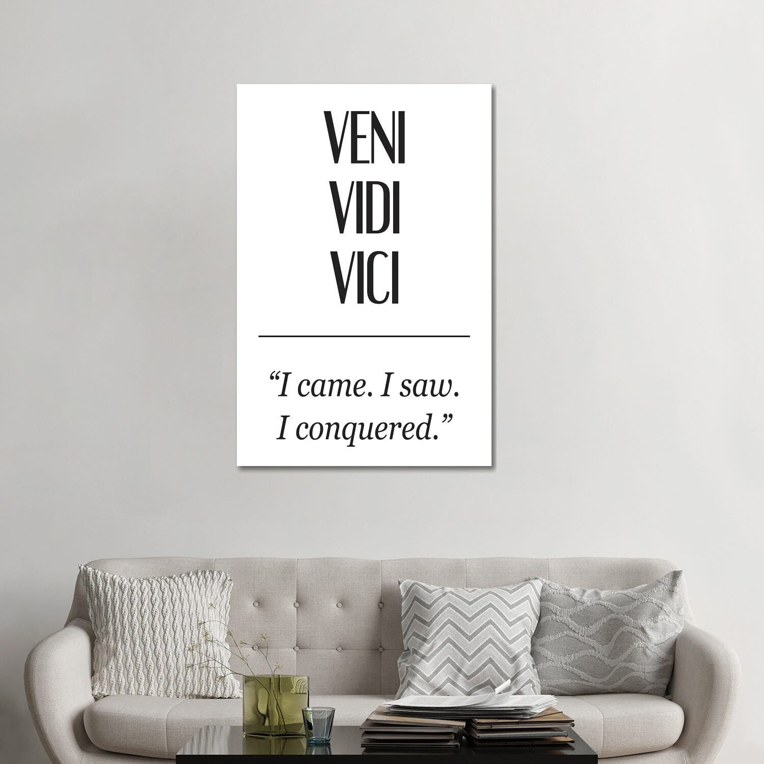 iCanvas Latin Meanings-Veni Vidi by Pixy Paper Canvas Print