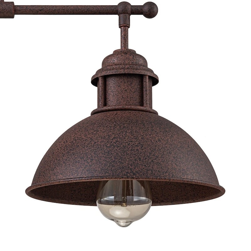 Industrial 3-Light Dome Kitchen Island Pendant - Brushed Black Grey