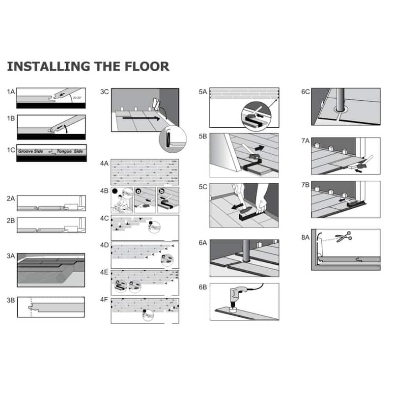 The Tile Life Muir 7x48 Graphite Vinyl Floor & Wall Tile