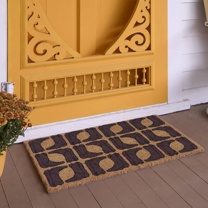 Cowboy Boots Western 18" x 30" Doormat - 18" x 30" - 18" x 30" - Tan