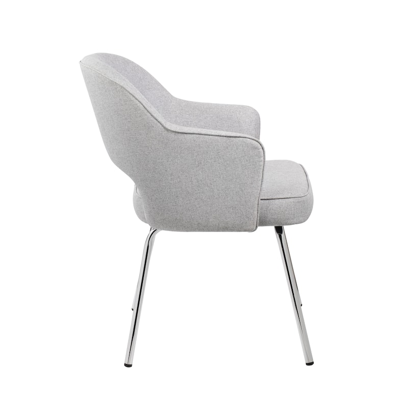 Boss Grey Linen Guest Chair