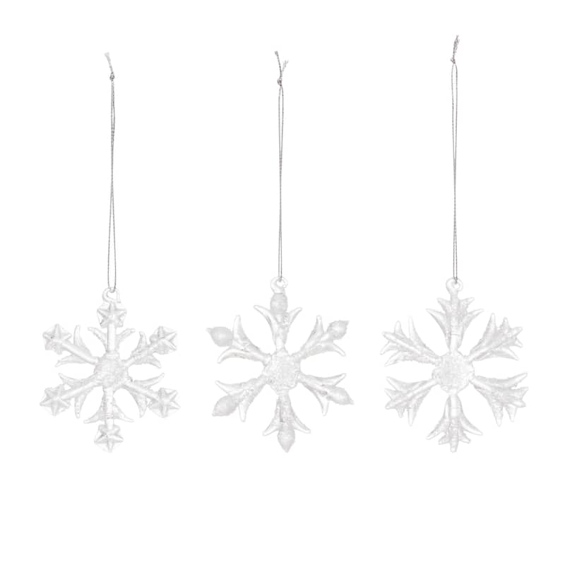 Glass Snowflake Ornament (Set of 6)