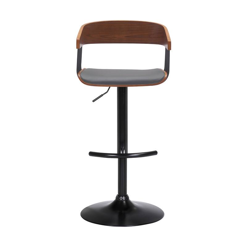 Larisa Metal and Wood Adjustable Height Swivel Bar Stool