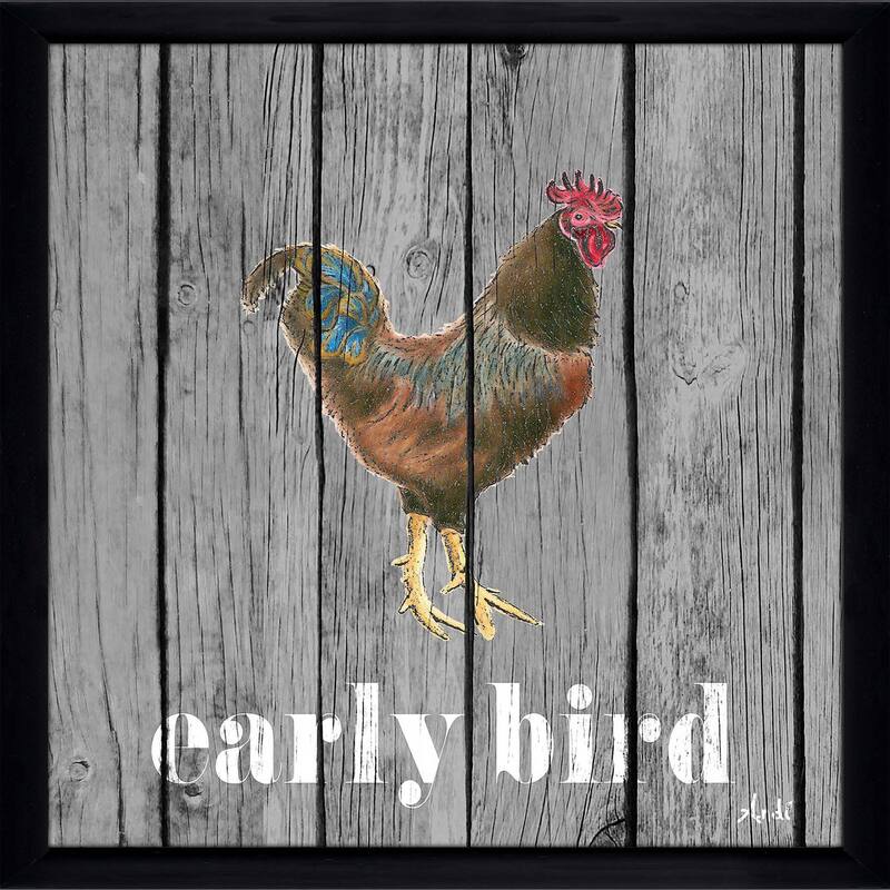 "Early Bird Rooster (Square)" Print on Acrylic