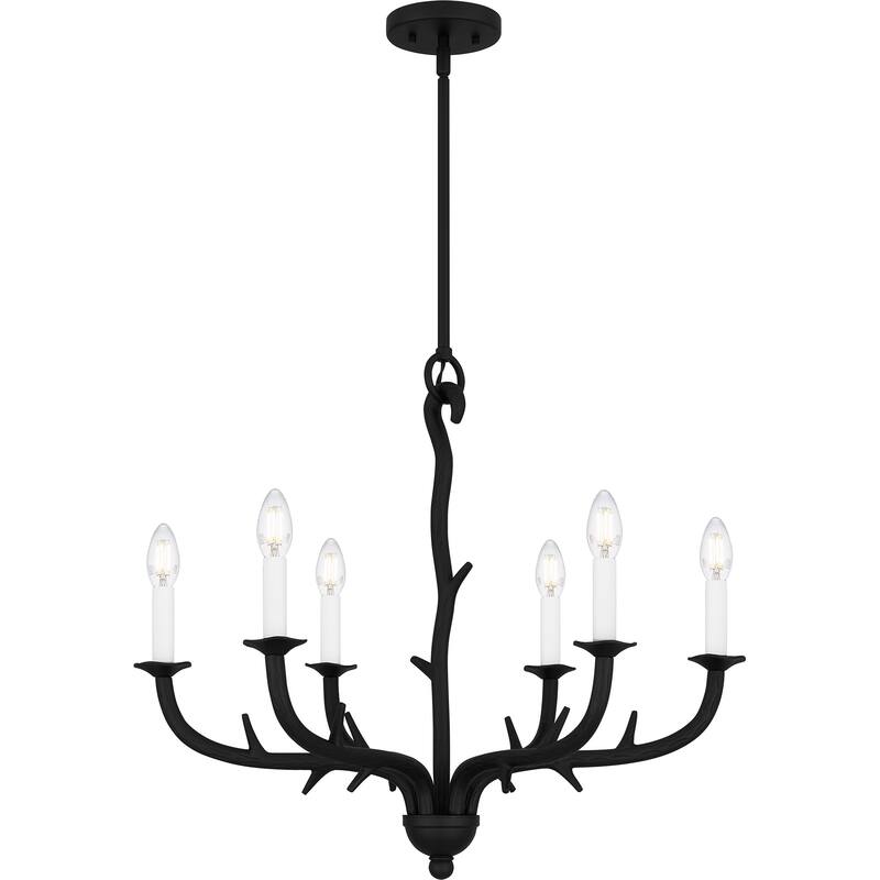Oakley 6-Light Earth Black Chandelier
