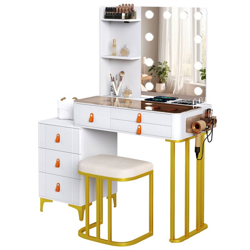 Makeup Vanity with 3 Lighting Colors