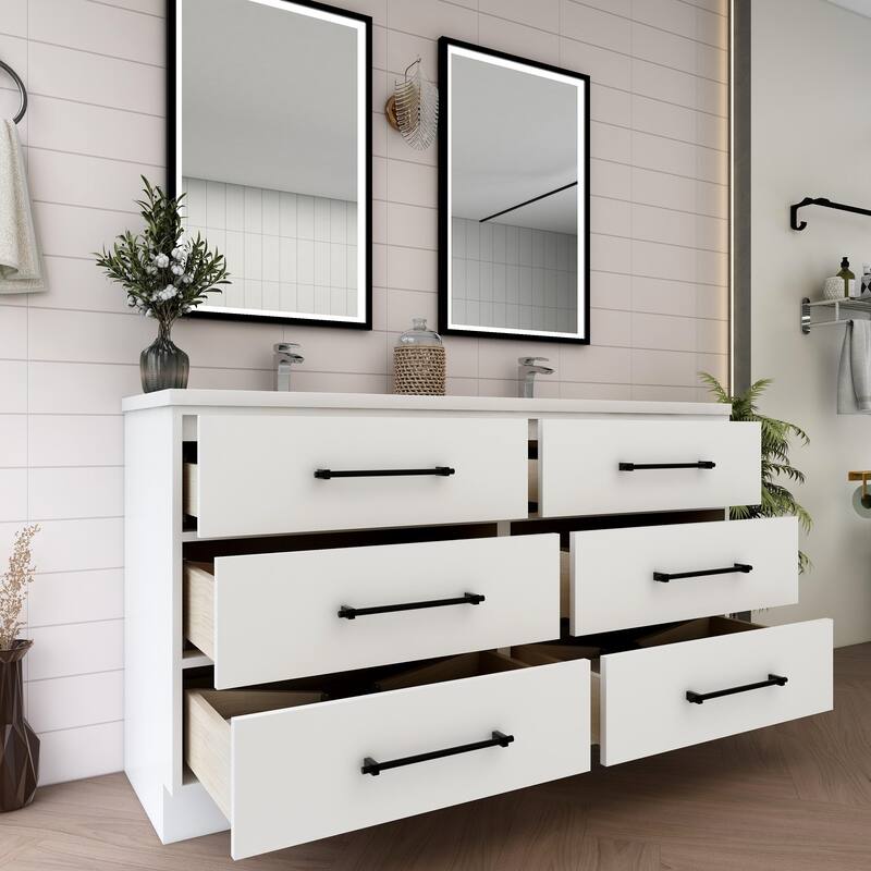 Victoria 48'' Free-standing Vanity with Double Reinforced Acrylic Sink - 47.20