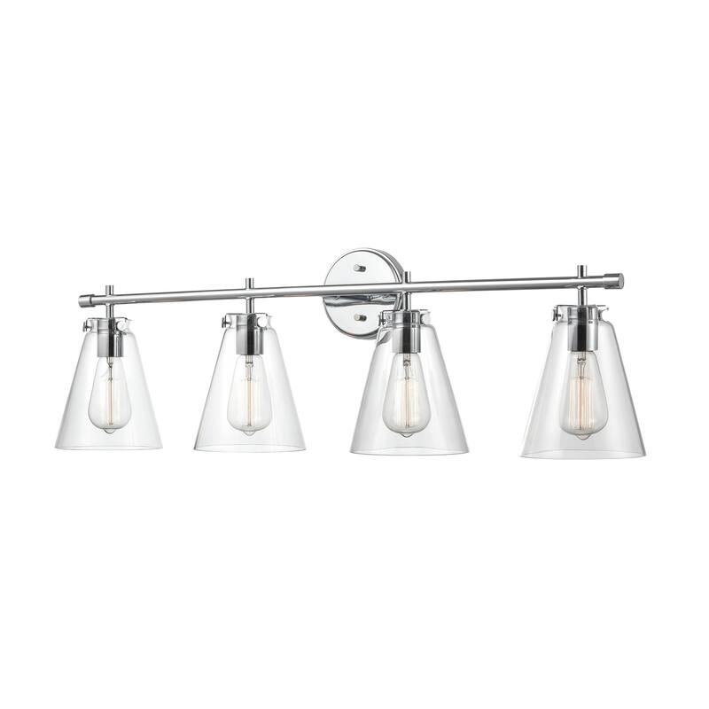 Millennium Lighting Aliza 4 Light Vanity Fixture with Clear Glass Shades