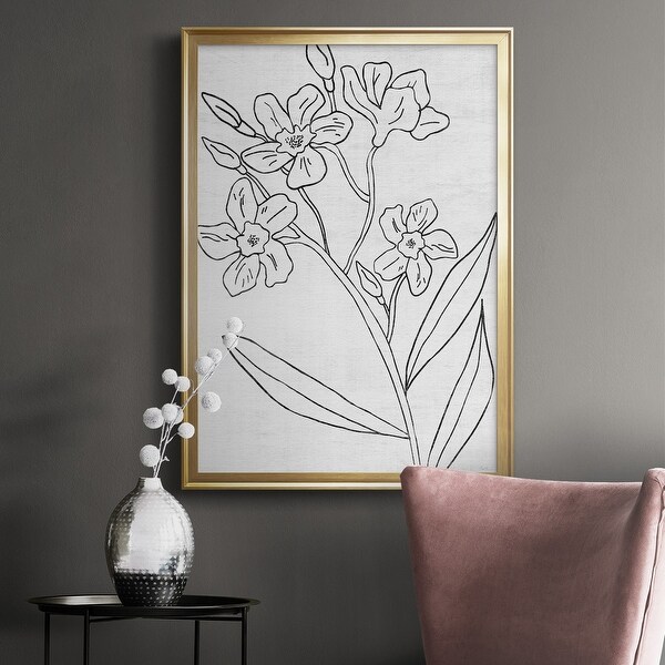 Botanical Sketch II Premium Framed Print - Ready to Hang - Bed
