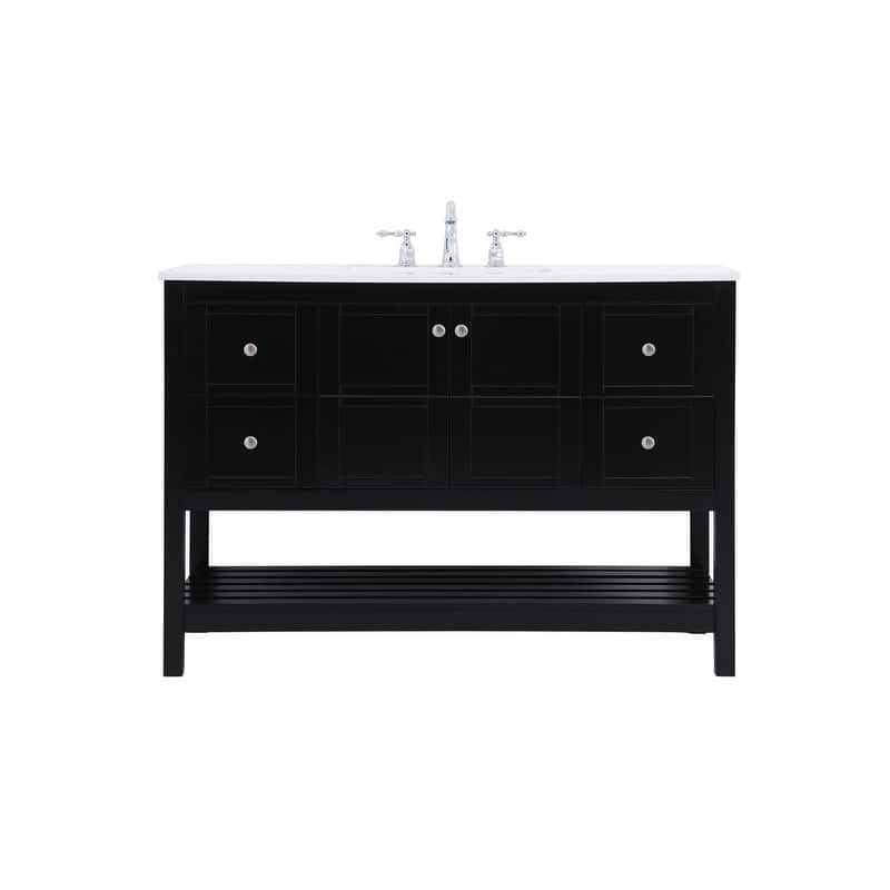 Elegant Lighting VF16448 Theo 48" Free Standing Single Basin Vanity