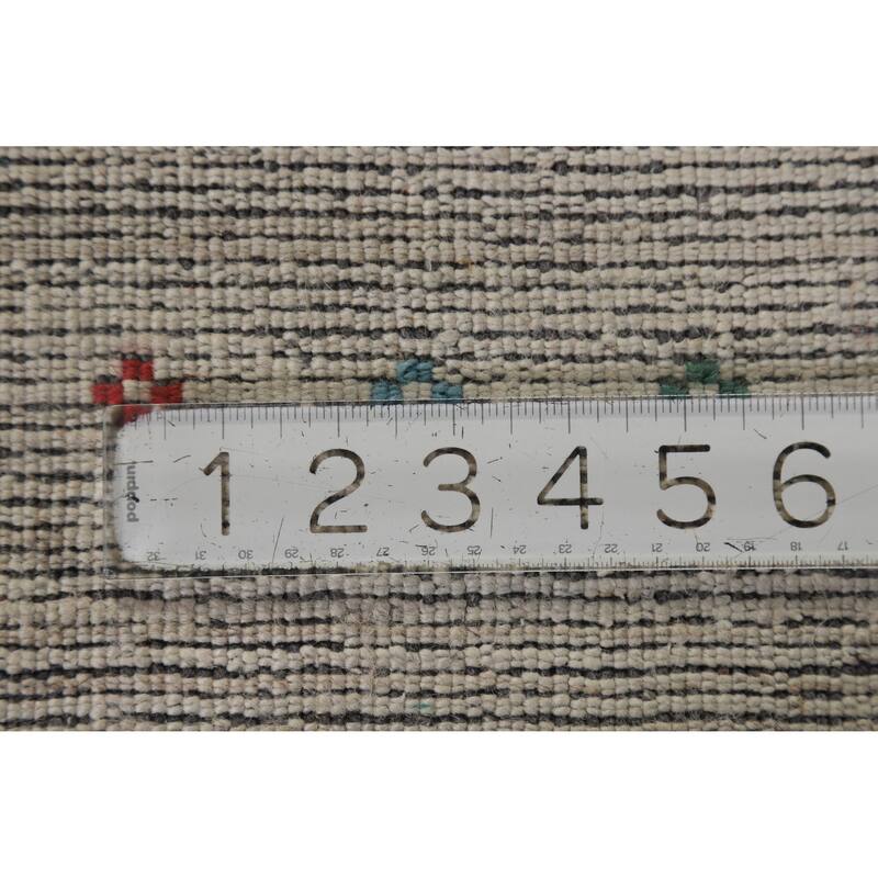 Hand Knotted Oriental 100% Wool Carpet Tribal Tribal Beige & Ivories Gabbeh Area Rug - 9' 11'' X 8' 0''