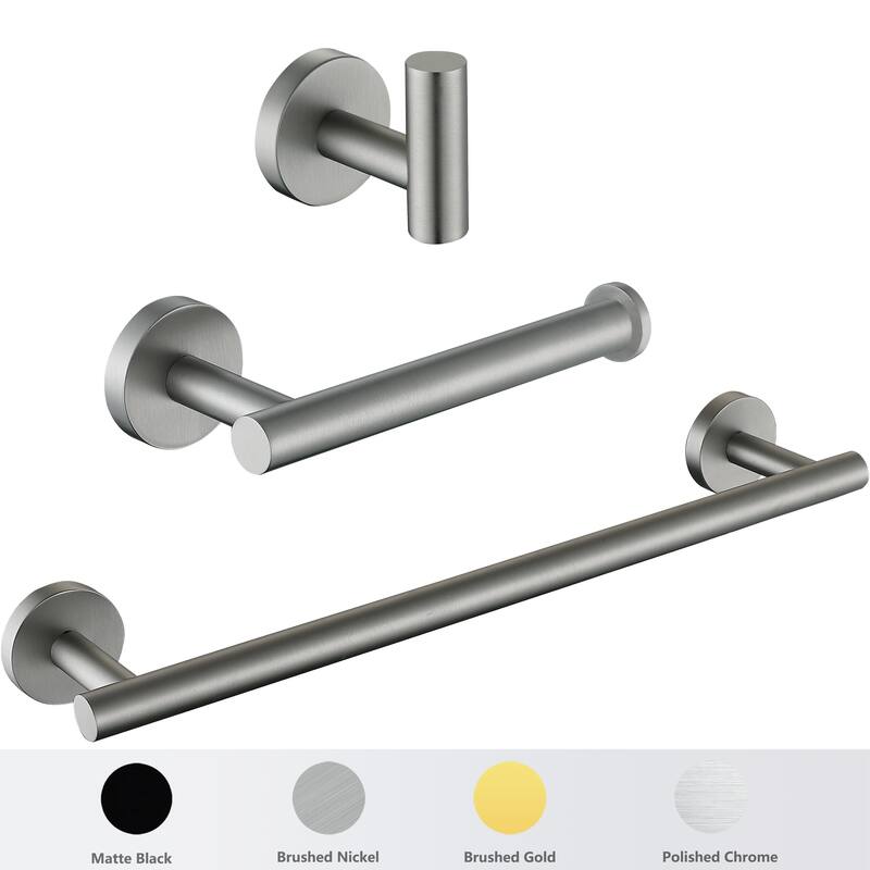 AITINKAN 3-Piece Bath Hardware Set Towel Holder Set in Stainless Steel