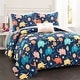 preview thumbnail 2 of 14, Lush Decor Hygge Elephant Quilt Set Navy - Full - Queen