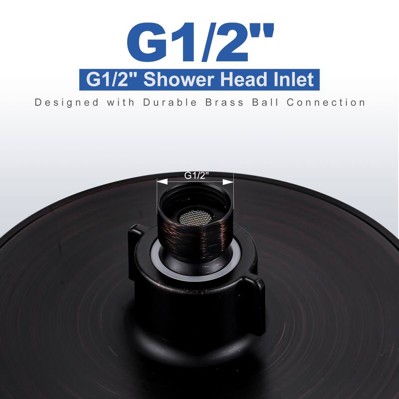WOWOW 1-Spray 6 in. Wall Mount Fixed Shower Head