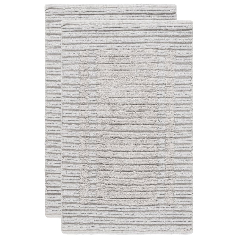 SAFAVIEH Home Greyson Striped Bathmat 32"L x 20"W Set of 2