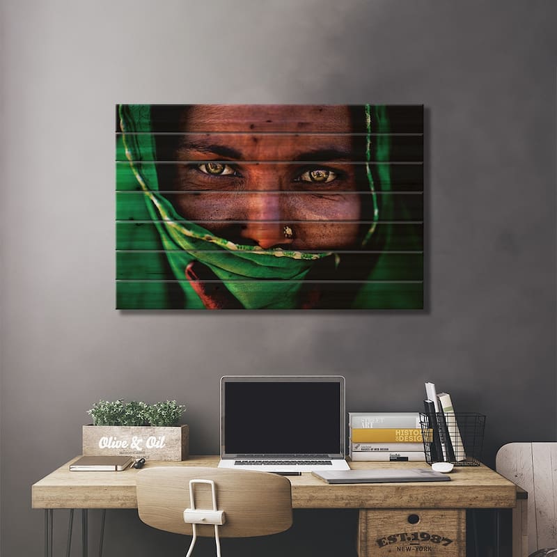 Untitled Print On Wood by Alessandro Bergamini - Multi-Color