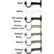 preview thumbnail 4 of 12, Adjustable Solid Zinc Curtain Rod Bracket Wall Holder, Fits 1-inch Diameter Rod
