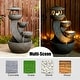 preview thumbnail 8 of 19, Glitzhome 32"H 4-Tiered Zen Pagoda Polyresin LED Lighted Outdoor Floor Water Fountain