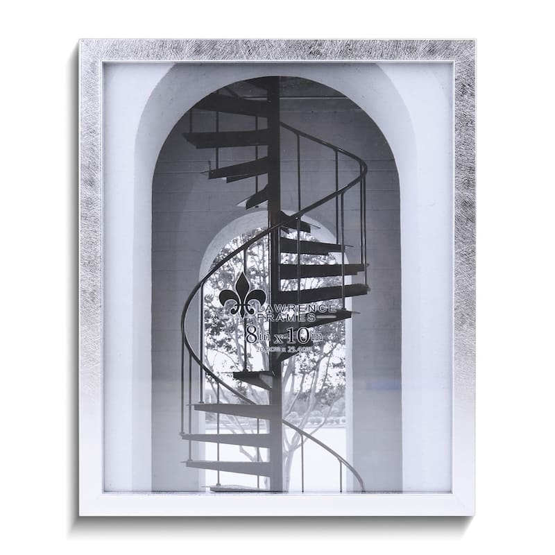 Curata Silver-Tone Satin Chloe Contemporary 8x10 Photo Frame