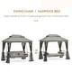 preview thumbnail 13 of 17, Outsunny Tiered Gazebo with 3-person Patio Bench and Mesh Sidewalls