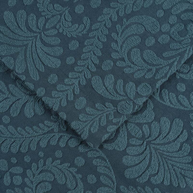 Superior Aspen Jacquard Floral Scalloped Edges Cotton Blend Bedspread Set
