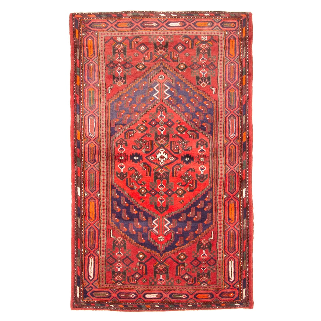 ECARPETGALLERY Hand-knotted Andelz Red Wool Rug - 3'8 x 6'1