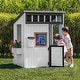 preview thumbnail 9 of 9, Backyard Discovery Caraway Cottage White Cedar Playhouse, Play Kitchen - 4'2" x 3'7"