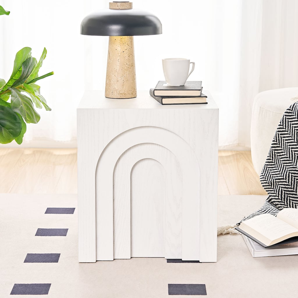 15.74'' Square Side Table Small Coffee Table Accent Table Bedside Table for Living Room Bedroom