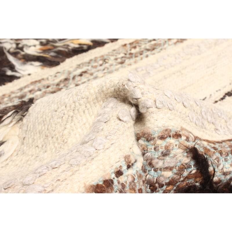 ECARPETGALLERY Hand-knotted Tangier Cream Wool Rug - 5'4 x 7'9