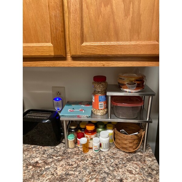 Cook N Home 2-tier Stainless Steel Counter Storage Shelf ...