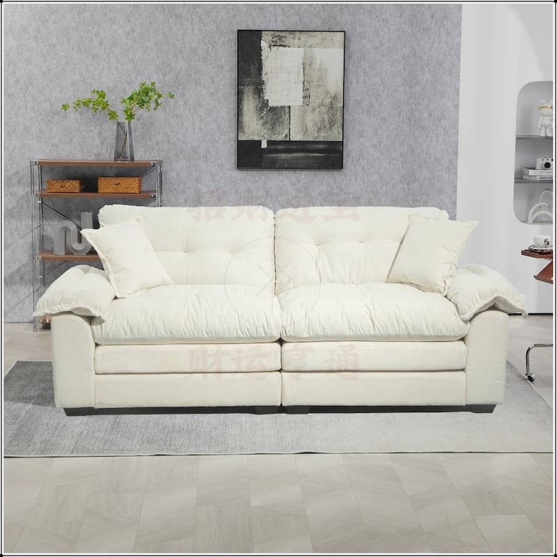84" Chenille Small Loveseat Deep Seat Sofa