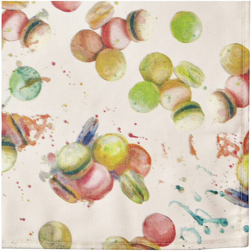 Violet Linen European Macaron Biscuits Pattern Tablecloth