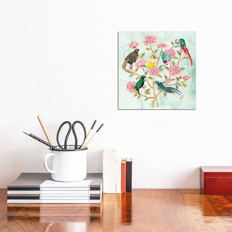 iCanvas "Minty Chinoiserie II" by Melissa Wang Canvas Print - 12x12x1.5