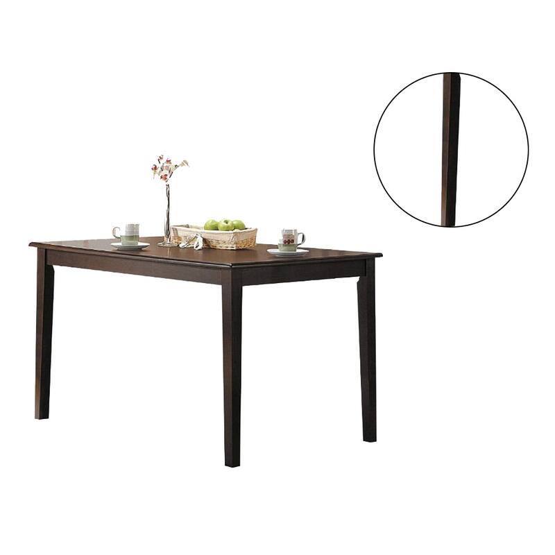 Rectangular Wooden Dining Table in Espresso Finish