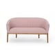 preview thumbnail 28 of 26, Galena Mid-century Modern Glam Loveseat by Christopher Knight Home Light Blush+Brown