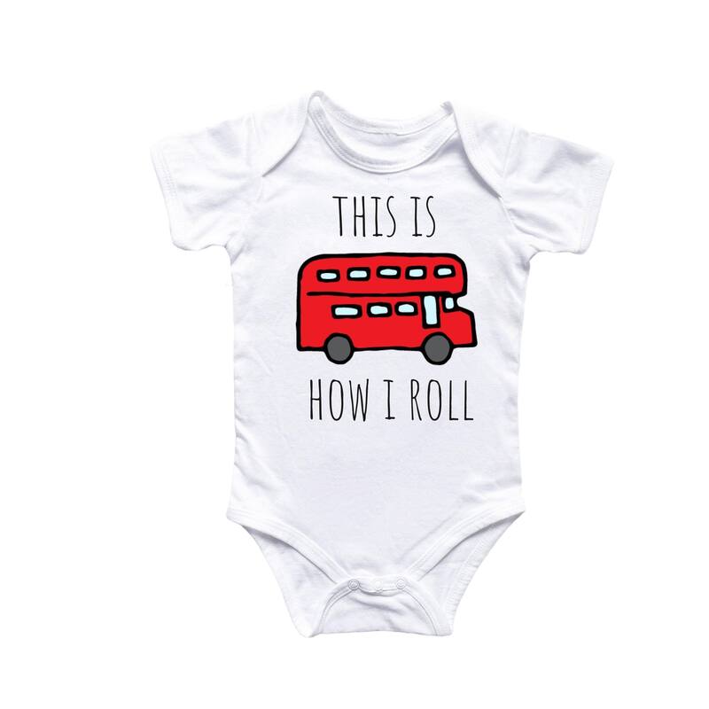 England Bus London - Baby Boy Girl Clothes Infant Bodysuit Funny Cute Newborn - White - 3-6M
