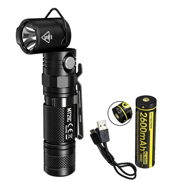 Rechargeable Flashlight - USB Cable Included - 500 Lumen - Adjustable Beam  - Side Light