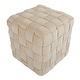 preview thumbnail 9 of 19, Silver Orchid Camilla Braided Square 16" Ottoman