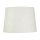 preview thumbnail 10 of 12, French Drum Lamp Shade, Textured Flax Linen, 12" Top, 14" Bottom, 10" Slant Cottage