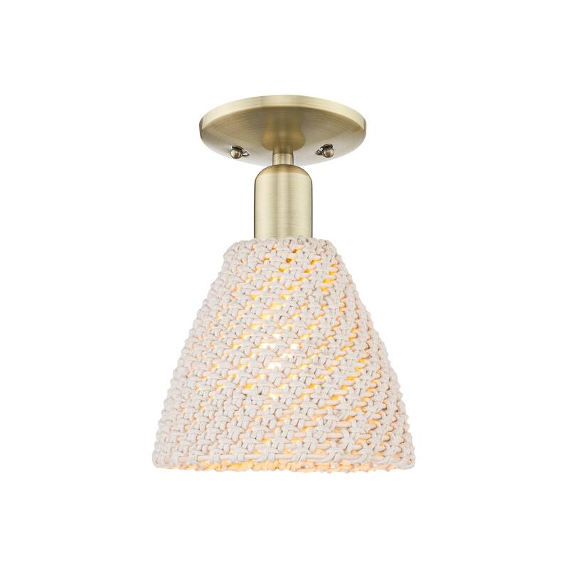 Innovations Lighting Downtown Urban - Natural Ballston Dome - 1 Light 8" Semi-Flush Mount Light