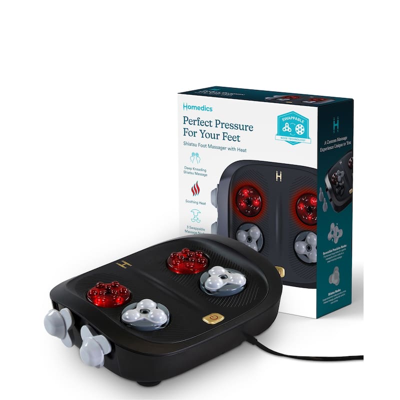 Homedics ModMassge Shiatsu Foot Massager with Interchangeable Attachments and Adjustable Intensity - N/A