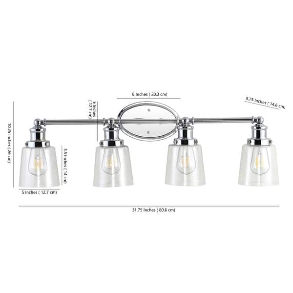 Beverly Iron Seeded Glass Led Vanity Light Chrome By Jonathan Y Overstock Beverly Iron Seeded Glass Led Vanity Light Chrome By Jonathan Y Overstock