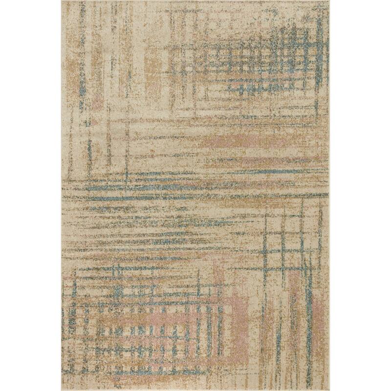 Alexander Home Bradford Modern Checkered Abstract Area Rug