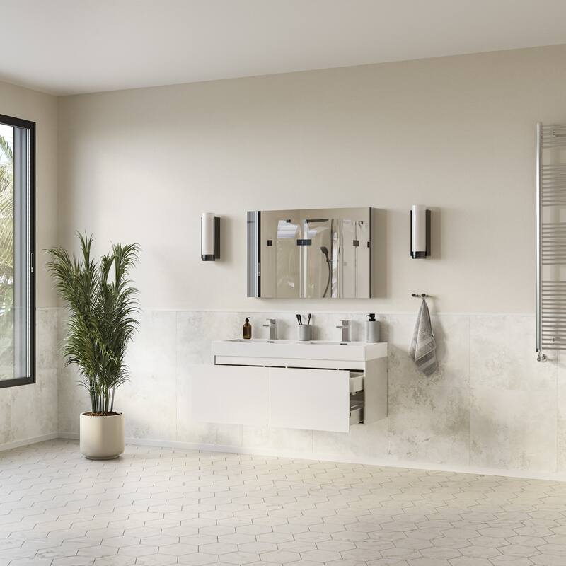 Fresca Mezzo 47-3/8" Wall Mounted / Floating MDF Vanity