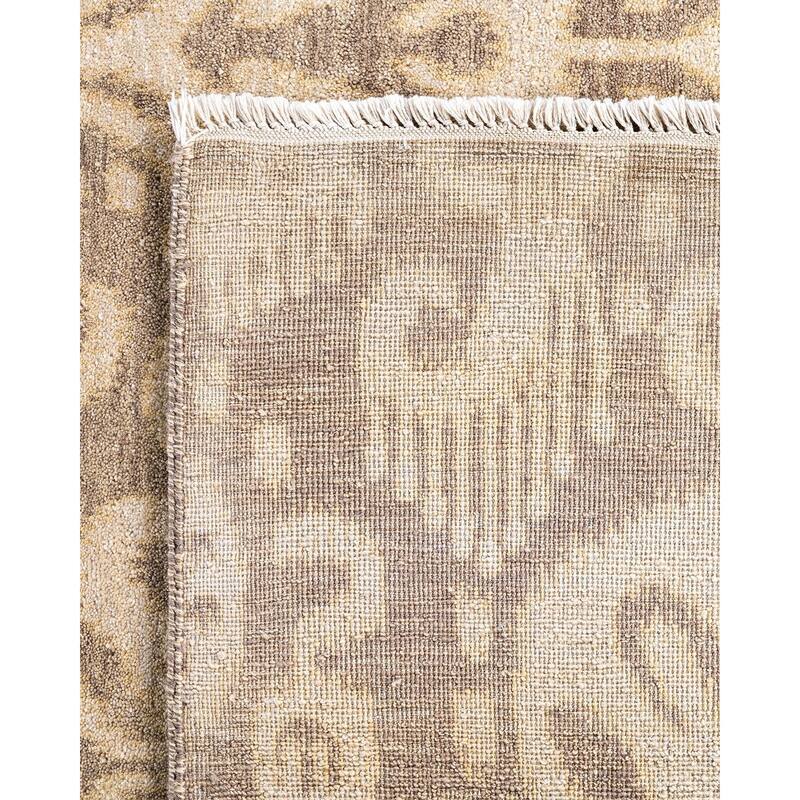Ikat One-of-a-Kind Handmade Area Rug - Gray, 8' 2" x 10' 2" - 8' 2" x 10' 2"