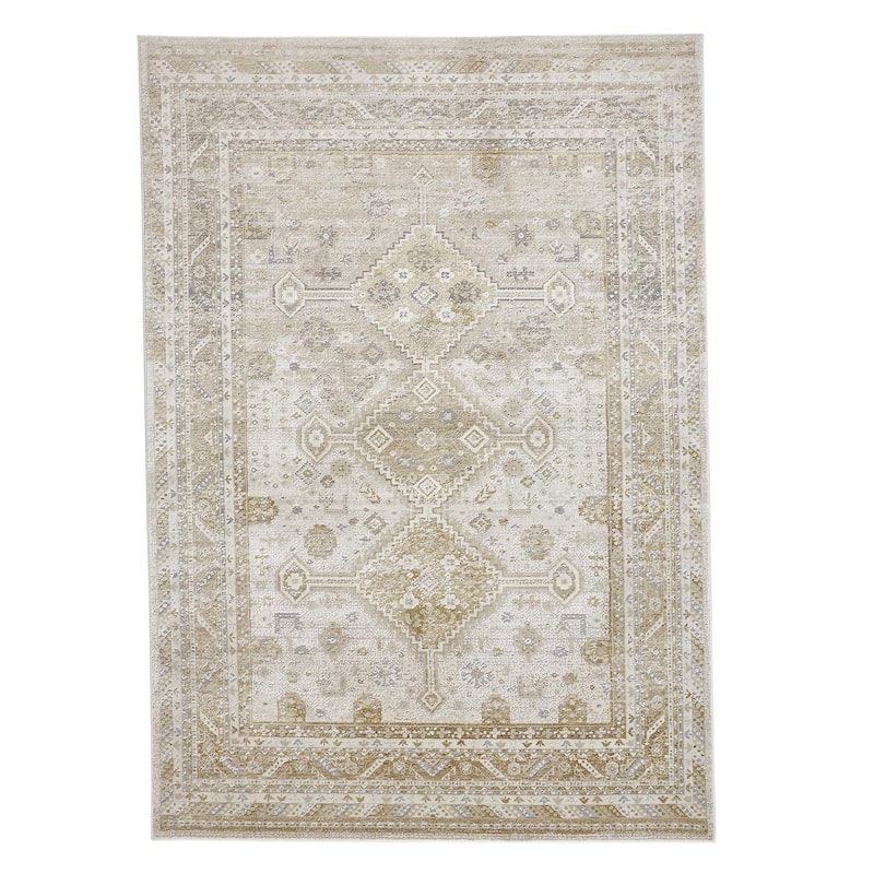 Zetiq Floral Traditional Non Skid Woven Area Rug By HomeRoots - 4' x 6'