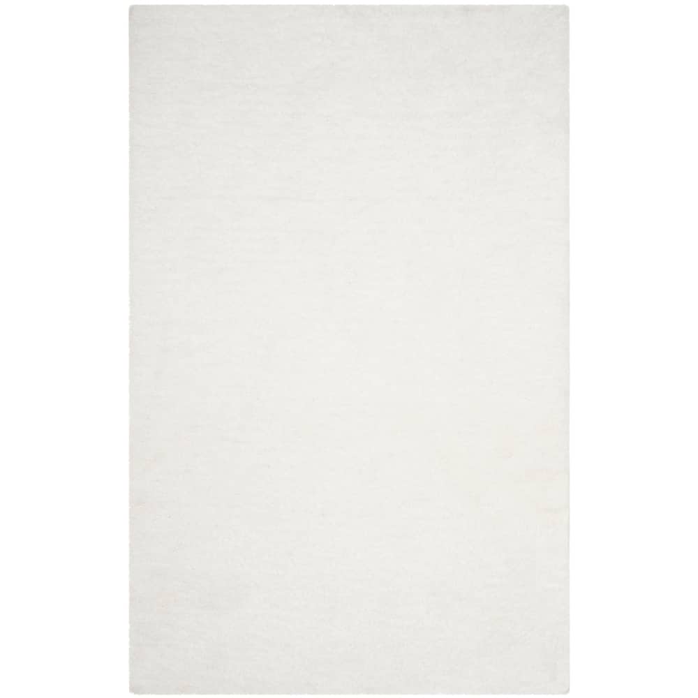 SAFAVIEH Handmade Sheep Shag Dochia Solid Polyester Rug