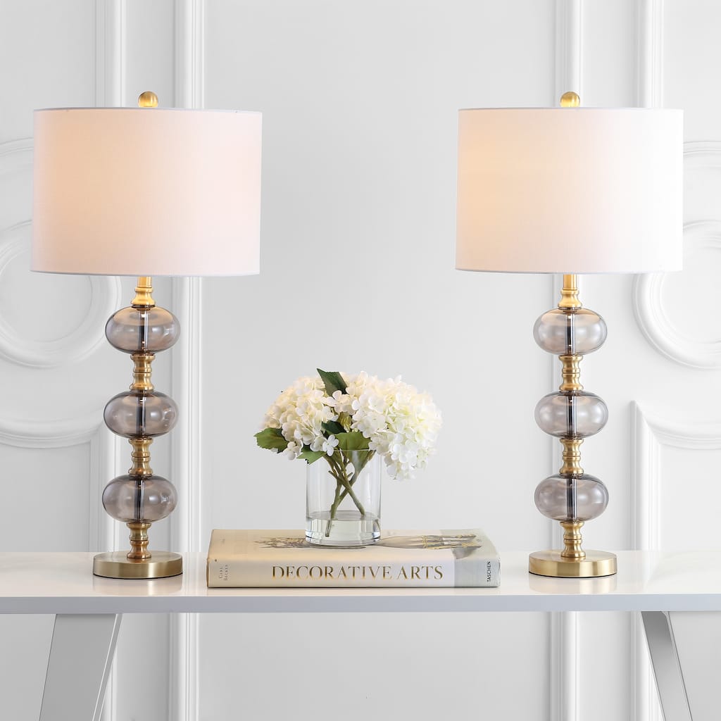 SAFAVIEH Lighting Kuriko 30" LED Table Lamp (Set of 2) - 14"x14"x30" - 14Wx14Dx30H