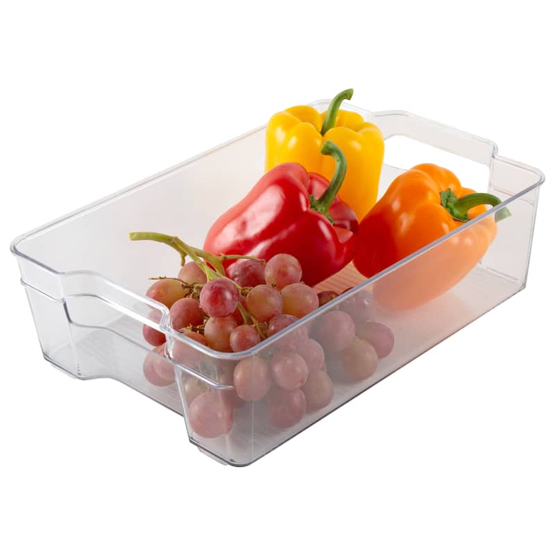 Kitchen Details Clear Plastic Medium Refrigerator Shelf Organizer - 12.3" x 6.1" x 3.5"